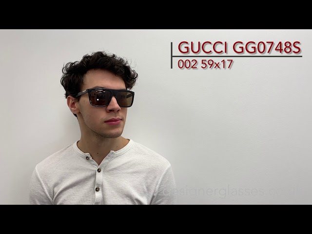 Vídeo relacionado con GUCCI SUNGLASSES GG0748S-001 BLACK-BLACK-GREY 59 MENS