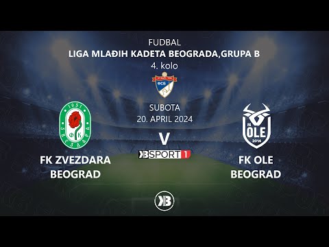 Mlađi kadeti: FK Zvezdara (Beograd) - FK Ole (Beograd) | 20.04.2024