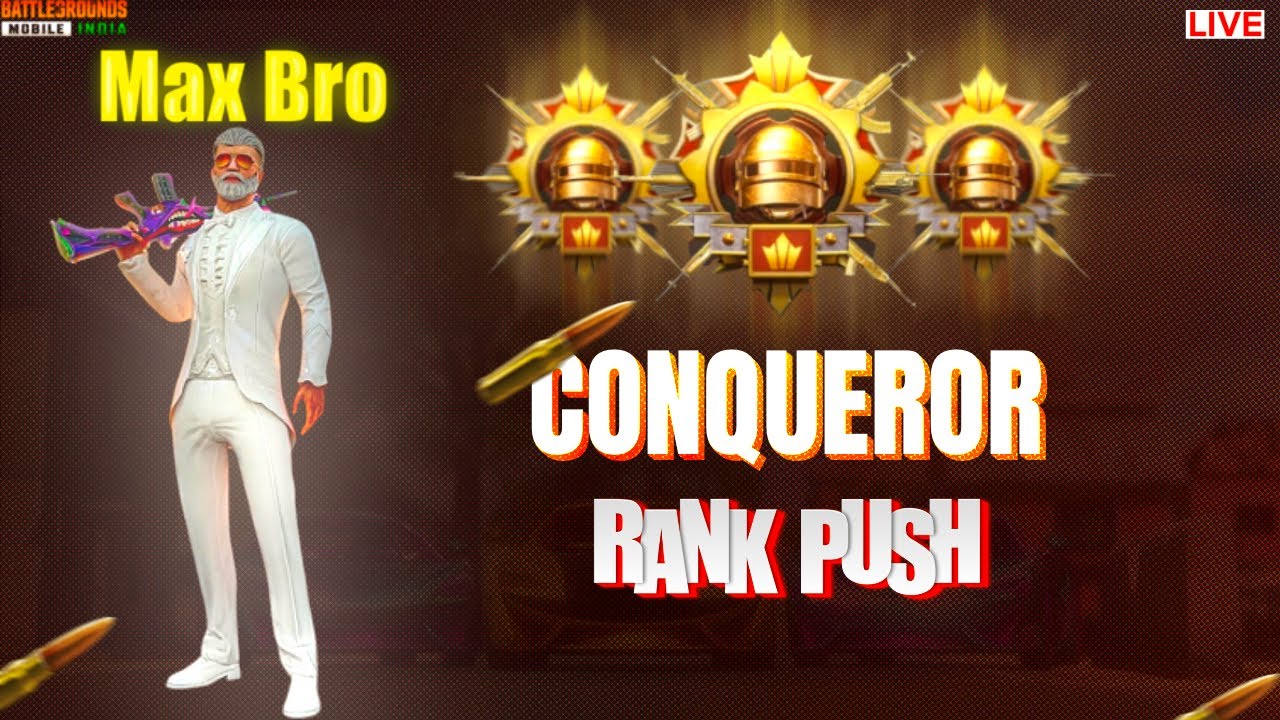 CONQUEROR RANK PUSH DAY 01 🥵4.1 update BGMI LIVE KANNADA 💛❤️