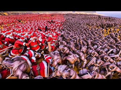 17000 Orcs VS 19000 Santas  Ultimate Epic Battle Simulator UEBS 2