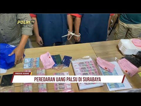 POLRESTABES SURABAYA UNGKAP KASUS PEREDARAN UANG PALSU