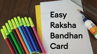 How to make Raksha Bandhan card at home | Diy Rakhi card | Raksha Bandhan card |