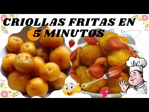 Patatas criollas fritas en 5 minutos 😋 Recetas de cocina fácil y rápido