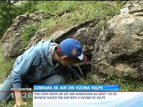 3 copii dintr-un sat din Hunedoara au găsit 150 de monede dacice din aur!