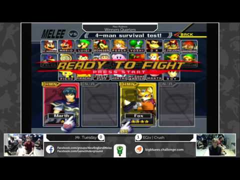 Mass Madness 17 SSBM - Mr. Tuesday (Marth) vs. EGtv | Crush (Fox) - Melee WQF