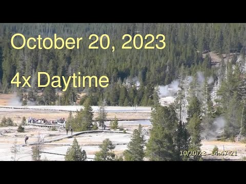 20 de outubro de 2023 Arquivo de câmera de streaming diurno 4x da Upper Geyser Basin