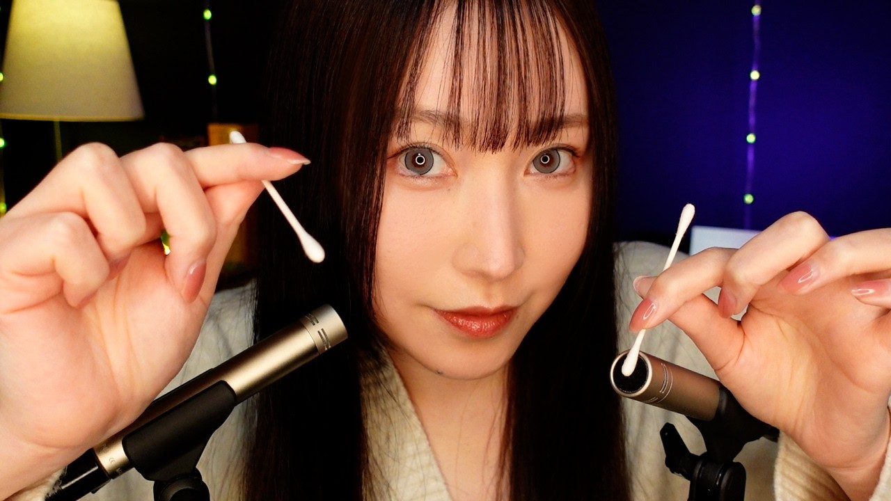 【ASMR】鼓膜こちょこちょ綿棒耳かき