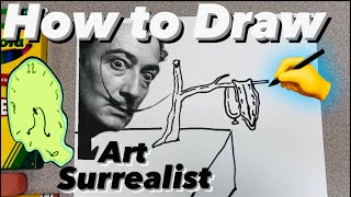 How to Draw Surrealist Art - Salvador Dali for Kids #art #draw #mrschuettesart