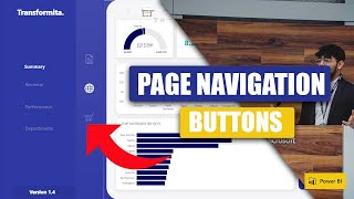 How to Create INTERACTIVE page navigation with BUTTONS & ICONS in Power BI