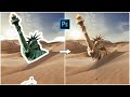Statue Of Liberty In Desert Photoshop Composition Tutorial 2021