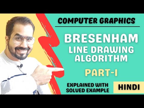 Bresenham Line Drawing Algorithm Part-1 Explained with Solved Example in Hindi l Computer Graphics