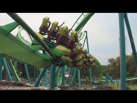 Off-ride footage of a Hydra the Revenge train