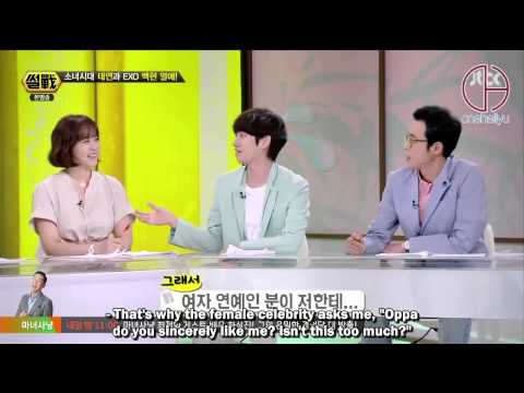 [140626] Jtbc War of Words - Baekhyun+Taeyeon Cut