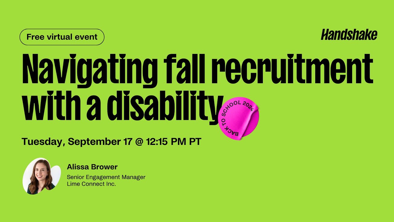 Lime Connect’s guide to navigating fall recruitment with a disability | Campus to Career Events
