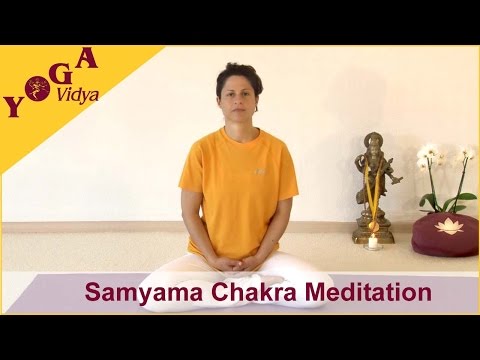 Meditiere mit einer Samyama Chakrakonzentration