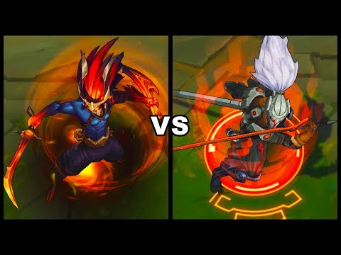 Nightbringer Yasuo vs PROJECT: Yasuo Legendary vs Epic Skins Comparison (League of Legends)