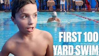 TEN-YEAR-OLD SWIMMER&#39;S FIRST 100 YARD FREESTYLE RACE | SWIMMING IN BACK TO BACK EVENTS | SWIM MEET