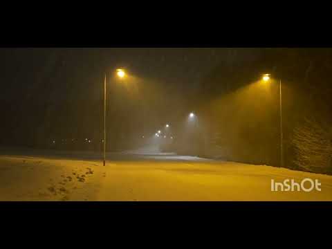 Snöstorm på Österlen och plogbilen 