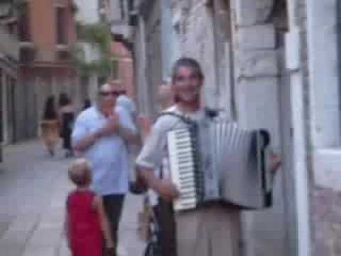 Accordian player in Venice
