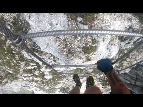 spust po Pipanovi lestvi, Jof di Montasio(2753m)