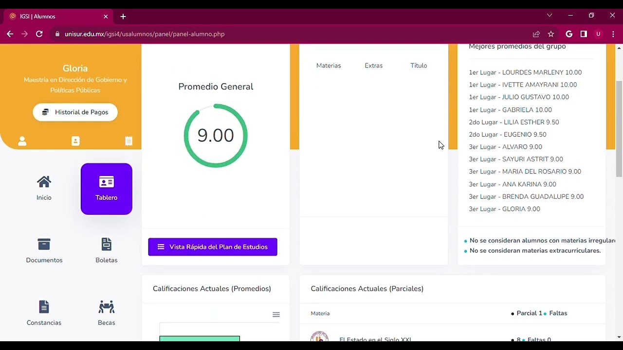 ¿Cómo revisar calificaciones finales?