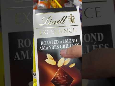Amandes Grillees Lindt excellence roasted almonds dark chocolate Satisfying #shorts #lindt