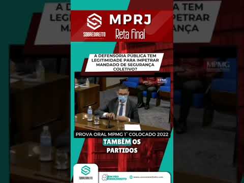2ª colocada na Prova Oral MPMG: a Defensoria tem legitimidade para MS coletivo?