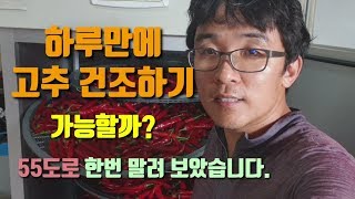 고추농사 근적외선고추건조기로 하루만에 고추건조시키는 온도와 시간은? 하루만에 고추가 얼마나 말랐을까요.
