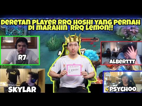 DERETAN PLAYER RRQ HOSHI YANG PERNAH DI MARAHIN RRQ LEMON!! ADA YANG SAMPE NANGIS!!