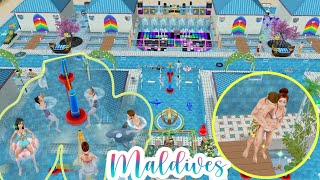 The SimsFreePlay Island Resort Tour + floor plan|Maldives Inspired 🏝️🌅 Vacation Luxury Resort