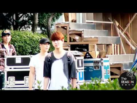 [Fancam] 110619 Yoseob & Junhyun finish recording @ Inkigayo