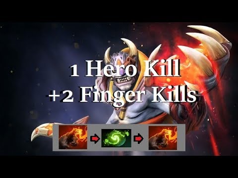 Lion |1 Hero Kill = 2 Finger Kills | Finger of Death Abuse / Bug / Hack - Dota2 7.20