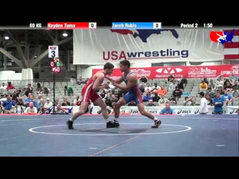 Hayden Tuma vs. Jacob Rubio at 2013 Junior Nationals - FILA - GR