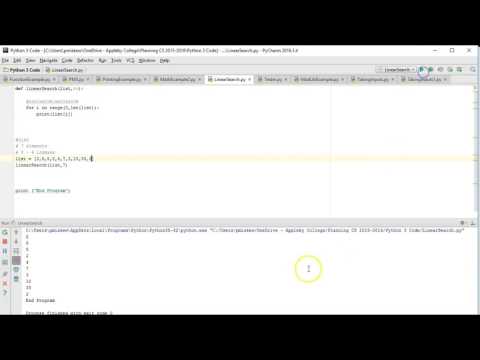 Core Algorithms Linear Search Python 3
