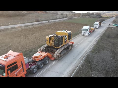 Transporting The Caterpillar 6015B Excavator To The First Site Job Abroad - Sotiriadis/Labrianidis