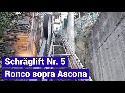 Ronco sopra Ascona Schräglift 5 - Verbano - kleine Standseilbahn