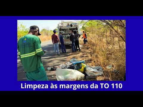 Em Lavandeira, Força-tarefa recolhe grande quantidade de lixo às margens da TO-110