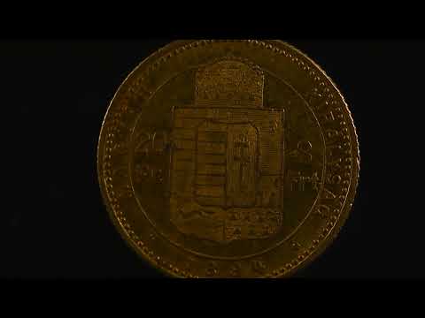 Munten, Hongarije, Franz Joseph I, 8 Forint 20 Francs, 1884, Kremnitz, ZF+