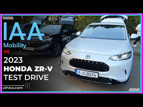 Ich fahre den Honda ZR-V durch München auf der 2023 IAA Mobility Test Drive Probefahrt Review