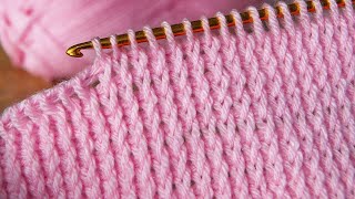 Tunisian crochet knitting design | For beginners