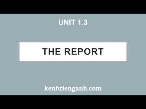 [Unit 1.3] The Report - 4000 Essential English Words