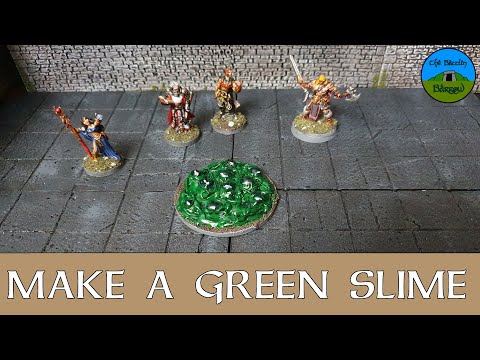 Make a Green Slime Miniature for Dungeons and Dragons - cheap and easy