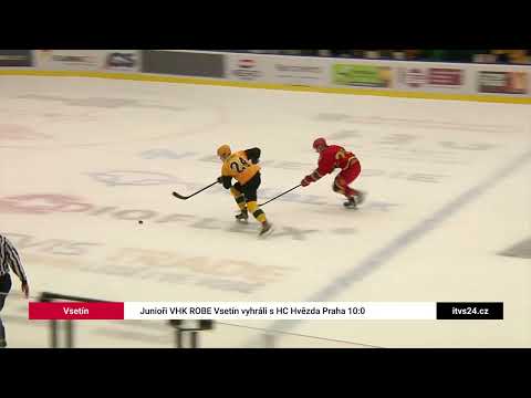 Vsetín: Junioři VHK ROBE Vsetín vyhráli s HC Hvězda Praha 10:0
