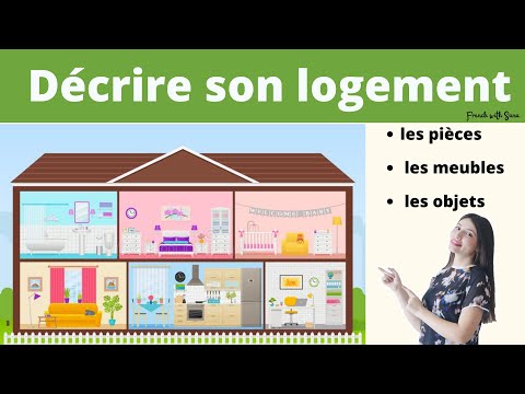 Francês para iniciantes: Parler de sa maison en français.Niveau A1 FLE