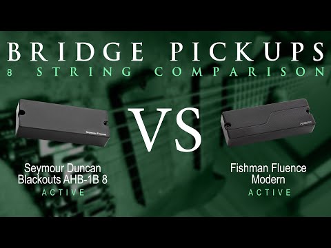 BLACKOUTS vs FISHMAN FLUENCE MODERN (ceramic) - 8 String Active Bridge Pickup Guitar Tone Comparison