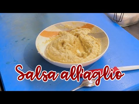 Salsa all'aglio, in inglese garlic sauce
