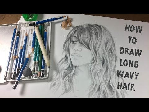 How to draw long - wavy hair