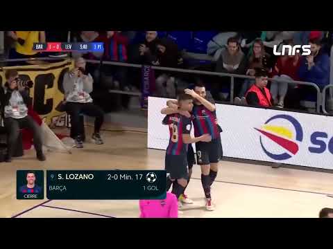 Gol Sergio Lozano (2-0) Barça FS - Levante ud FS. J18, 1Div. LNFS