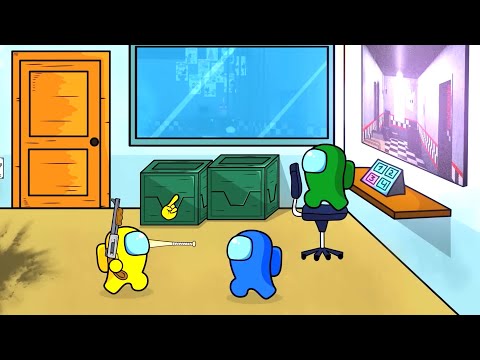 Crazy AMONG US vs. FNAF ANIMATRONICS | HUGGY WUGGY | Chica | Security Breach | Toonz Animation