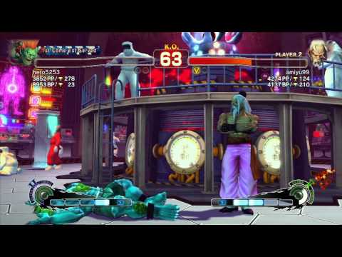 SSF4 AE: hero5253 (Blanka) vs Amiyu (Gen) - Ranked Match (720p HD)